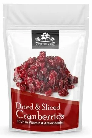 NATURE YARD Premium Dried & Sliced Cranberry Dry Fruit - 150 Gm